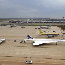 Three historic aircraft