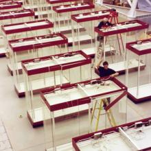 Udvar-Hazy Center display cases at the ready