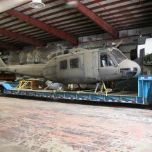 UH-1H helicopter moves out of storage