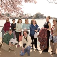 National Air and Space Museum Employees Enjoy the Cherry Blossoms