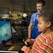 Flight Simulator Discovery Station at the Steven F. Udvary-Hazy Center