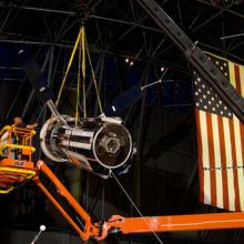 Advanced Orbiting Solar Observatory Satellite Hung at Udvar-Hazy Center