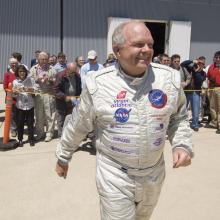 Steve Fossett at the Udvar-Hazy Center