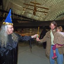 A Wizard/Museum Curator Enchants Visitors to Air & Scare