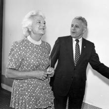 Don Lopez and Barbara Bush