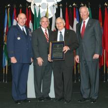 Don Lopez receiving the Gill Robb Wilson Award