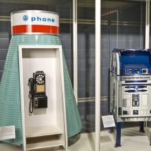 R2D2 mail box and Mercury Phone Booth at the Steven F. Udvar-Hazy Center