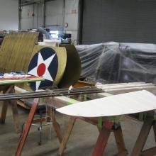 Curtiss R3C-2 Racer in the Restoration Shop