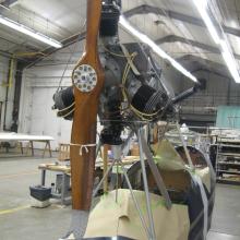 Curtiss-Wright CW-1 Junior Engine in the Restoration Shop 