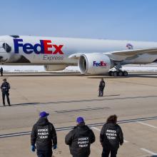 Panda Plane & Crew Awaits Transport of Tai Shan