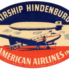 American Airlines-Hindenburg baggage label