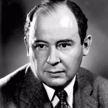 John von Neumann, a white man, poses for a portrait.