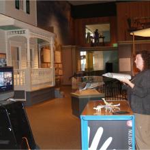 Museum Educator Conducts an Interactive Video Conference