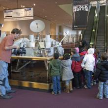 Filming at the National Air and Space Museum