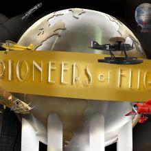 "Barron Hilton Pioneers of Flight Gallery" Globe