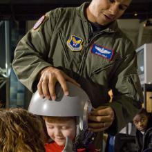 Young Visitor at the Annual Become A Pilot Day