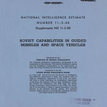 CIA Estimate - Soviet Space Program