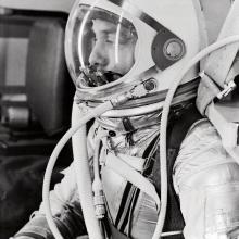 Alan Shepard in Spacesuit before Mercury Launch