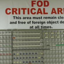 Empty Badge Board at NASA's Kennedy Space Center.