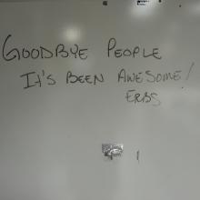 Whiteboard at the Kennedy Space Center