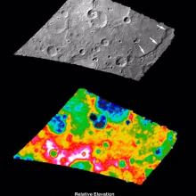 Digital Elevation of Mercury's Discovery Rupes