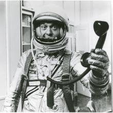 Alan Shepard with Telephone