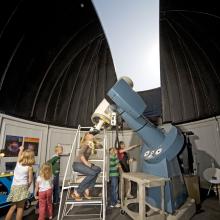 Young Visitors Inside the New Public Observatory