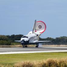 Space Shuttle Discovery Lands after its Final Flight