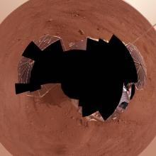 A 360 view around the rover, which is blacked out in the center. 