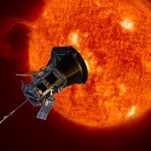 Artist’s concept of the Parker Solar Probe spacecraft approaching the Sun. 