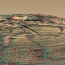 3D Anaglyph of Burns Cliff on Mars