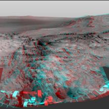 3D Anaglyph of Marathon Valley on Mars