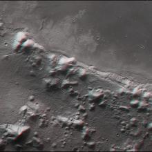 3D Anaglyph of Phlegra Montes on Mars