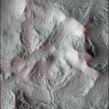 3D Anaglyph of Complex Terrain in Lycus Sulci