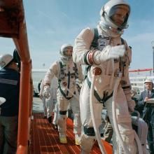 Neil Armstrong and David Scott Board Gemini VIII