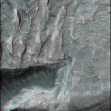 3-D Anaglyph of Large Dunes on Valley Floor