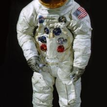 Front view of Aldrin Apollo 11 Spacesuit