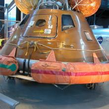 Apollo 11 Flotation Collar displayed on apollo capsule testbed