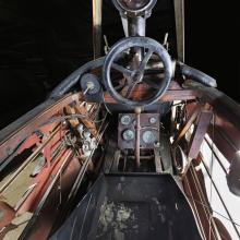 View of flight and navigation instruments inside the cockpit of the Cierva C.8W