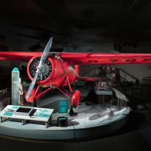 Amelia Earhart Lockheed Vega 5B aircraft in museum