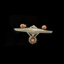 Front of Star Trek Starship Enterprise Studio Model with lights