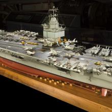 Flight deck of USS Enterprise Aircraft Carrier Model