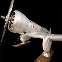 Nose and wooden sled-like landing gear of Northrop Gamma "Polar Star" aircraft