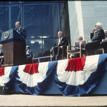 Opening ceremony of National Air and Space Museum in Washington, DC, July 1, 1976