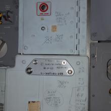 Markings inside the Apollo 11 Command Module