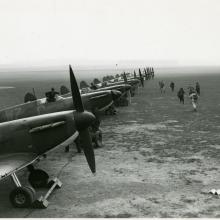 Spitfires in a row