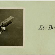 Small Photograph of Airplane Mounted on Card