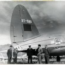 Thomas Lanphier in front of Chinese C-46