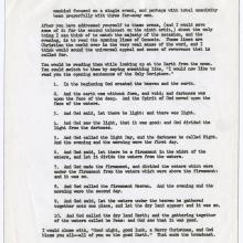 Three-page letter from Simon Bourgin to Frank Frederick Borman II, dated December 13, 1995, discussing what Borman might say during the television broadcast during the Apollo 8 flight. 