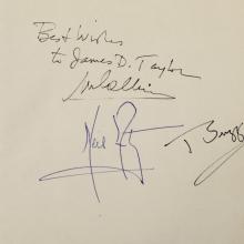 Close up of signatures. 